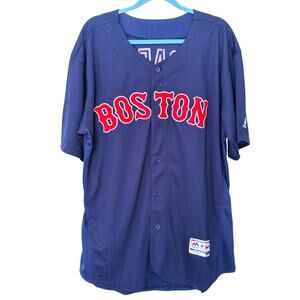 MLB Majestic Baseball Jersey Boston Red Sox Xander Bogaerts #2 Size 48 XL Navy